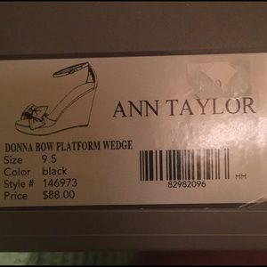 Ann Taylor Bow Platform Wedge
